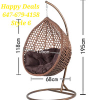 Premium quality Egg Rattan Swing chair with stand, Cushion,COVER
