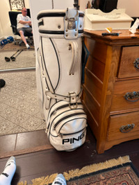 ping golf bag and clubs