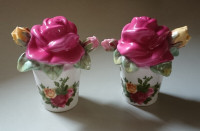 Royal Albert Old Country Roses Sculpted Rose Salt &Pepper Shaker
