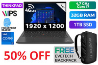 Lenovo ThinkPad T14,E15,E14,P15 UPTO (i7 13th / 32GB / 2TB SSD)