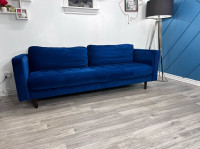 BLUE VELVET SOFA - DELIVERY AVAILABLE