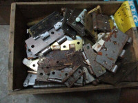 BOXFULL OF OLD VINTAGE DOOR CARPENTRY HINGES $2.00 EA. WOODWORK