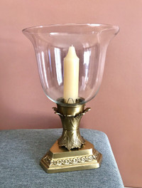Chandelier tempête en laiton / Brass hurricane candle holder
