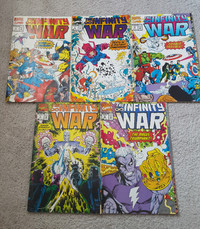 Marvel comics infinity war #2 to #6. 1992.