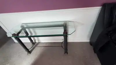 Glass console table, View more