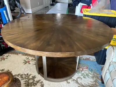 54 inches circular wood dining table, View more