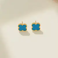 Tiffany Blue Motif Earrings