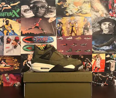 JORDAN 4 MEDIUM OLIVE SIZE 6.5Y, View more
