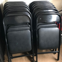 Chairs Black Vinyl padded