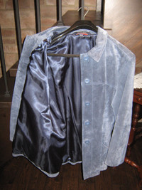 Women's Blue Suede Jacket