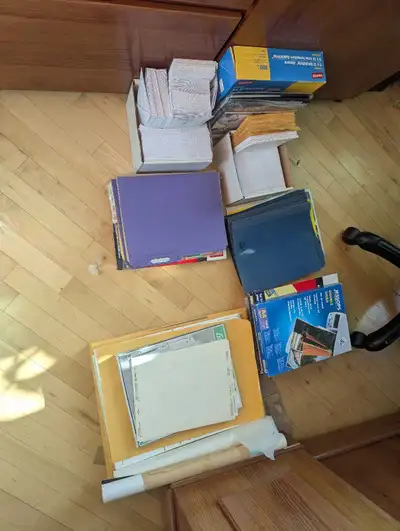 Clearing out my office and have a variety of office supplies available. This lot includes file folde...