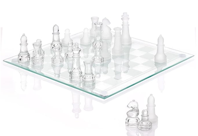Chess & Backgammon GLASS Game Set-NEW, View more