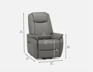 Fauteuil structube cuir inclinable électrique NEUF leather sofa, View more