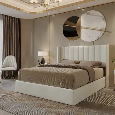 || LIMITED TIME OFFER || - 1 year warranty - Upholstered bed - Solid and manufactured wood - 14 Inch...