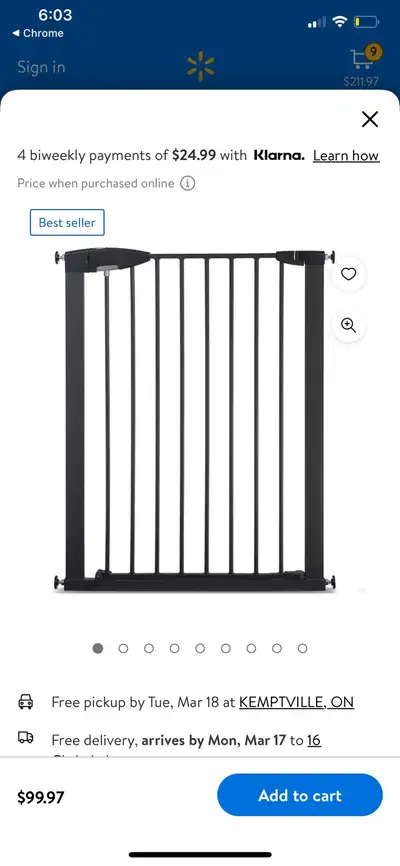 New in box munchkin brand Brica baby gate paid 120 plus tax