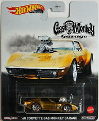 Hot Wheels Premium 1/64 '68 Corvette Gas Monkey Garage Diecast