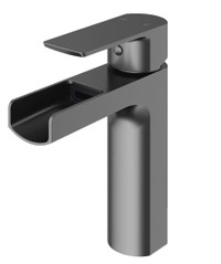 Single Hole Bathroom Faucet, 1 handle, Brass - Graphite Black