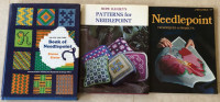 VINTAGE NEEDLEPOINT & CROSS STITCH BOOKS – VG to E Condition