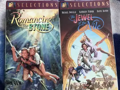 ROMANCING THE STONE + Sequel Vintage VHS Cassette Tapes, View more