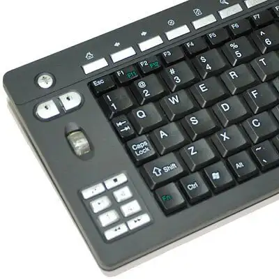 2.4GHz Portable RF Wireless Keyboard - Trackball Mouse 600M-BRF, View more