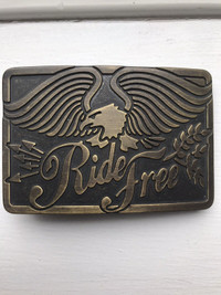 Motorcycle Belt Buckle-“Ride Free” AE