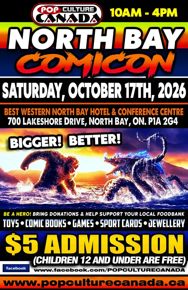 NORTH BAY COMICON : OCTOBER 17TH 2026 : COMIC CON