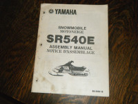 Yamaha SR540E Snowmobile Assembly Manual