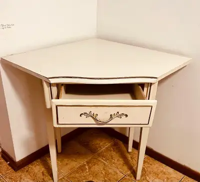 Vintage Wood CORNER Table, View more