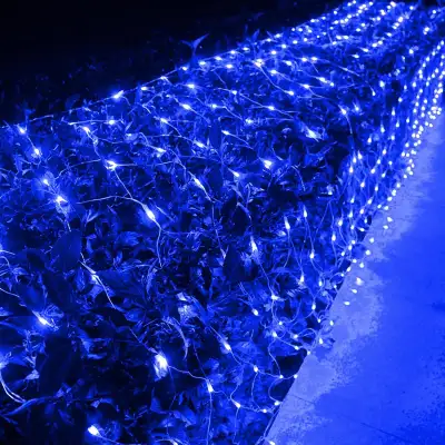 12ft x 5ft 360 LED Christmas Net Lights, 8 Modes bush mesh light, Voir plus