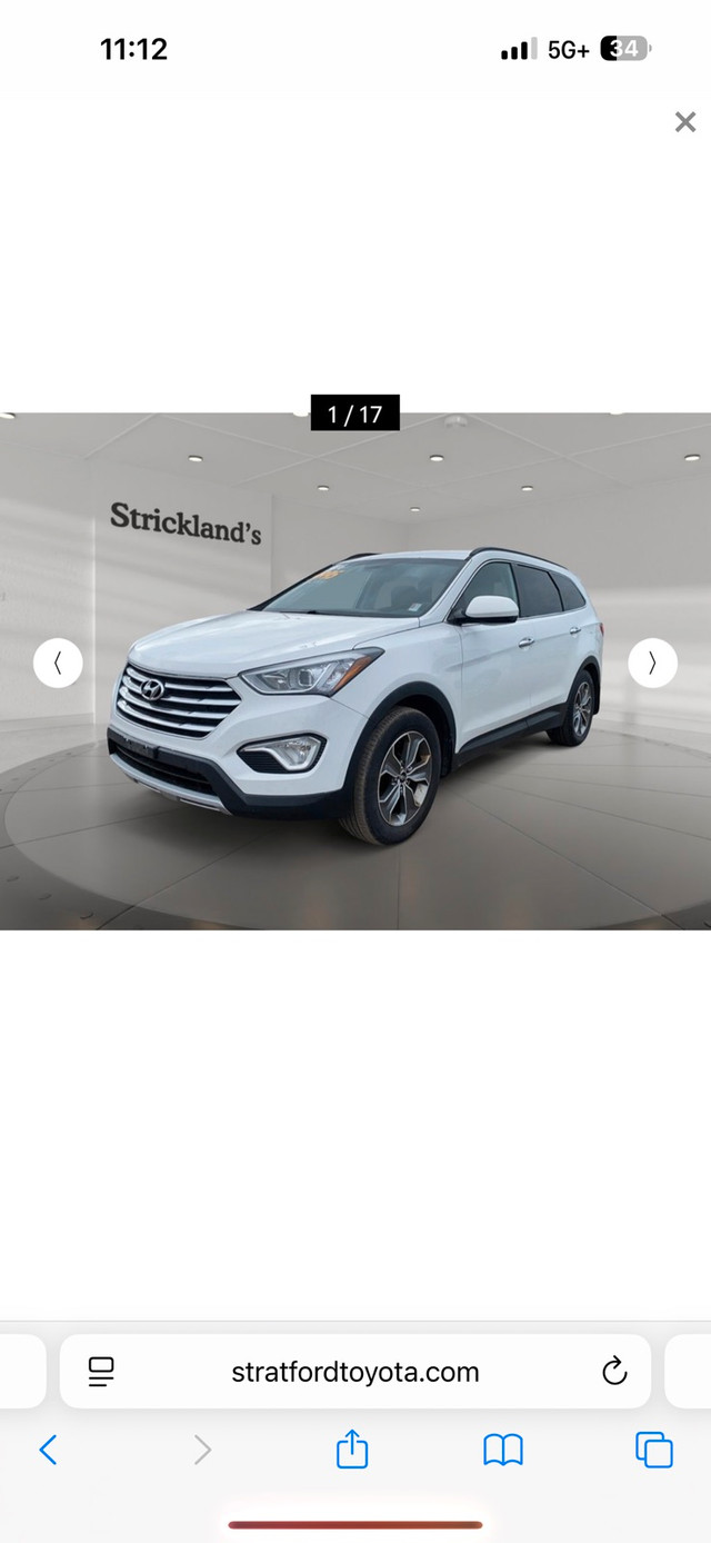 2016 Hyundai Santa FeXL in Cars & Trucks in Stratford