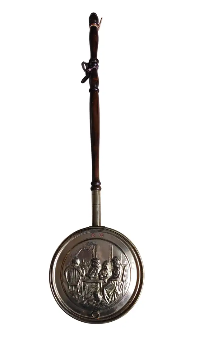 Vintage Brass Bed Warmer with Wood Handle – Farmhouse Décor63738377389827121