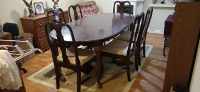 Dining room table and chairs, View more