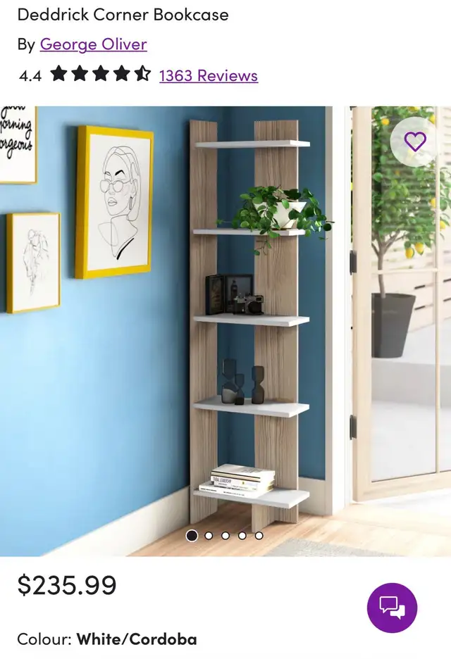 Modern 5-Tier Ladder Corner Bookcase in Bookcases & Shelving Units in Oshawa / Durham Region - Image 8