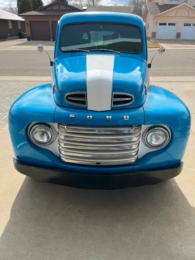 1949 ford halfton ready for cruising. Has 350 Chevy running gear, coil suspension in rear, new front...