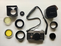 Canon TL QL Chrome 35mm Film SLR Camera Body and accessories see