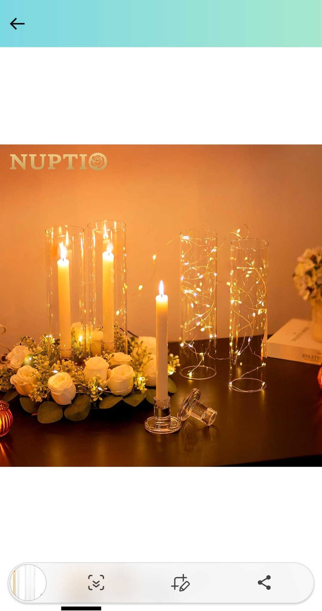 Hurricane Glass Candle Holders in Home Décor & Accents in Barrie
