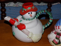 Snowman coffee pot, pitcher