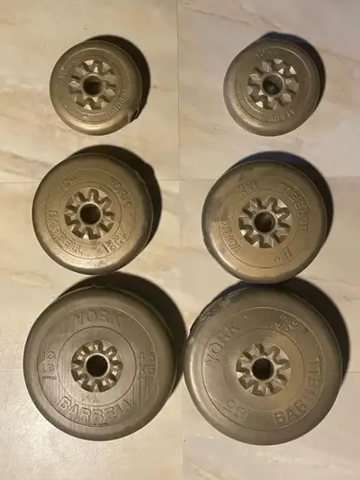 Set of 6 York Barbell Weights, View more