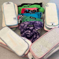 Ragababe x 6 and inserts cloth diapers