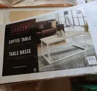Beautiful brand new white coffee table in box