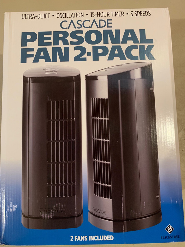 Cascade 2 Pack Personal Fan (New) in Indoor Lighting & Fans in St. Catharines - Image 2