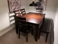6 PC DINING TABLE EXTENDABLE 