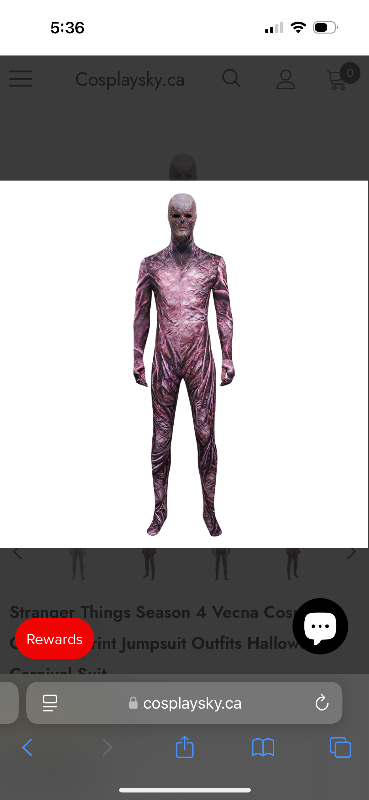 Small adult Vecna jumpsuit, View more