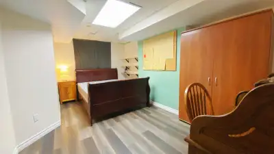 Basement studio apartment in house Private compact kitchen, living room, 3pc bathroom Fully furnishe...