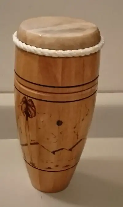 Vintage Wooden Cuban Drum Travel Souvenir Collectible, View more