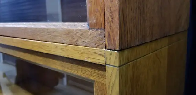 Macey Mission oak barrister bookcase 5 tier 7 part c1920s 2 tone in Bookcases & Shelving Units in Ottawa - Image 6