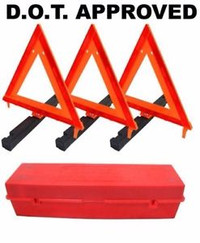 Weighted emergency car road warning kit