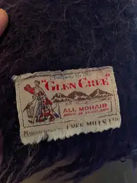 Vintage Glen Cree 100% Mohair Throw Blanket