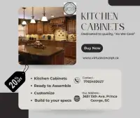 Kitchen Cabinets 20% off on retail listed price!