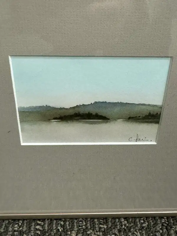 COLIN PAIN MINIATURE WATERCOLOUR ON PAPER FRAMED in Arts & Collectibles in Winnipeg - Image 2